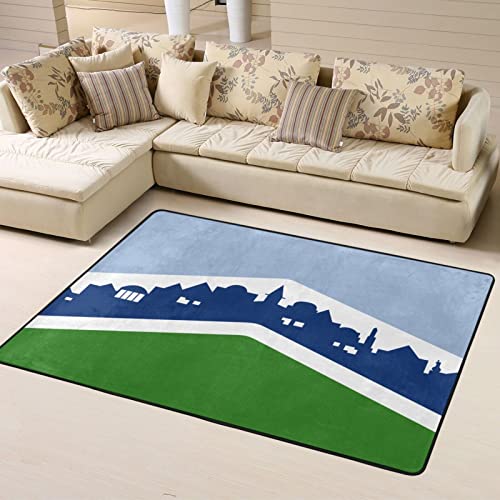 Flag of Chapel Hill, North Carolina Area Rug 63x48in Rugs