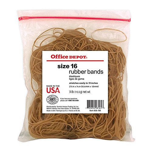 Office Depot Rubber Bands, #16, 2 1/2In. X 1/16In., 0.25 Lb. Bag, 2416808 #TOP1