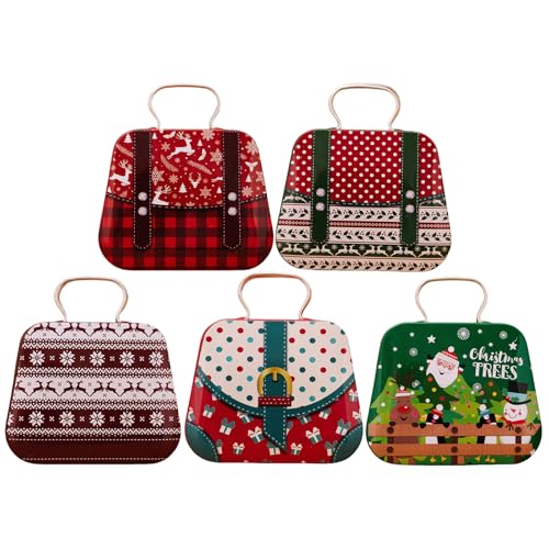 フェスティバルメタルギフトボックスキャリングハンドル付き フェスティバルブリキの箱大型ポータブルクリスマスオーガナイザーポータブルケース
