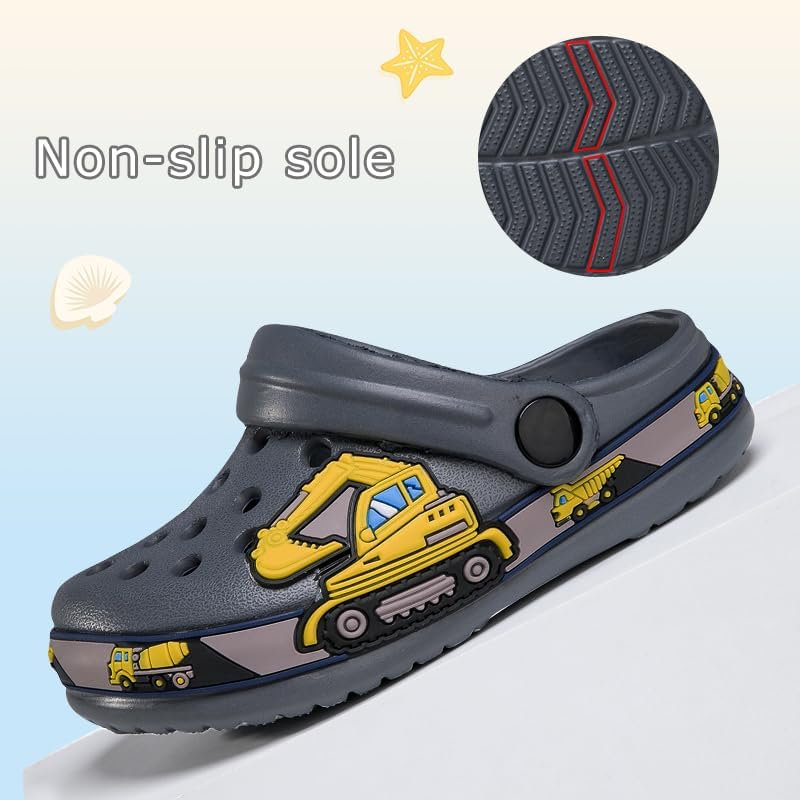 Drecage Toddler Clogs Kids Clogs for Girls Boys Slip on Garden Clogs Slide Sandals Waterproof Beach Pool Shoes Slipper - Image 3