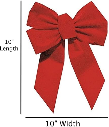 Miniatura 2 de Rocky Mountain Goods Lazo rojo, lazo de corona de Navidad, ideal para regalos grandes, uso en interiores y exteriores, atado a mano en Estados