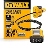 DEWALT Heavy Duty 72W 5 Port USB Car Charger Multiport, iPhone 17 Multi USB Car Charger, Fast Charge PD & QC3.0 Cigarette Lighter Adapter w/ 6FT Cable, Type C Front/Back Charging for Multiple Devices