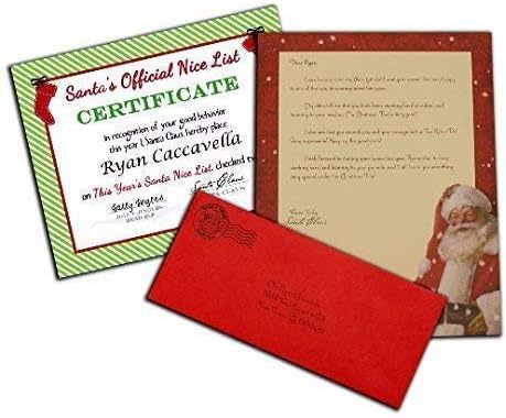 Personalized Letter From Santa Claus With an Official Nice Certificate