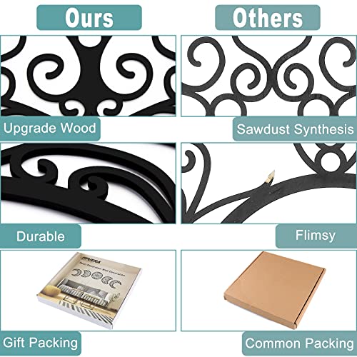 Fpvera 5 Pcs Scandinavian Boho Decor Moon Wall Mirror Decor Bohemian Nordic Moon Mirror Wall Art Decoration For Home Living Room Bedroom - Boho Moon Mirror Wall Decor (Black, Wood) #TOP1