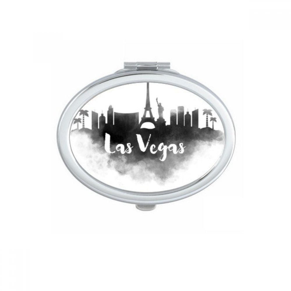 Miroir de poche mignon motif Las Vegas multicolore petit format