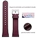 WFEAGL for Fitbit Versa Band, Top Grain Leather Band Replacement Strap for Fitbit Versa/Versa 2 /Versa Lite/Versa SE Fitness Smart Watch (Wine +Rose Gold)