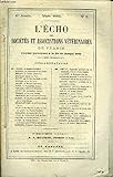  L\'ECHO DES SOCIETES ET ASSOCIATIONS VETERINAIRES DE FRANCE Mars 1884 - Colin - Sur les trichinose * F. Quivogne - session d\'avril des Conseils généraux - l\'inspection des viandes - à propos de la souscription pour offrir une médaille à M. H. Bouley ...