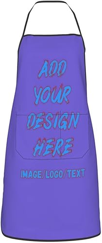 Miniatura 2 de Delantal personalizado para adultos, añade tu propio texto fotográfico al diseño de delantal impermeable
