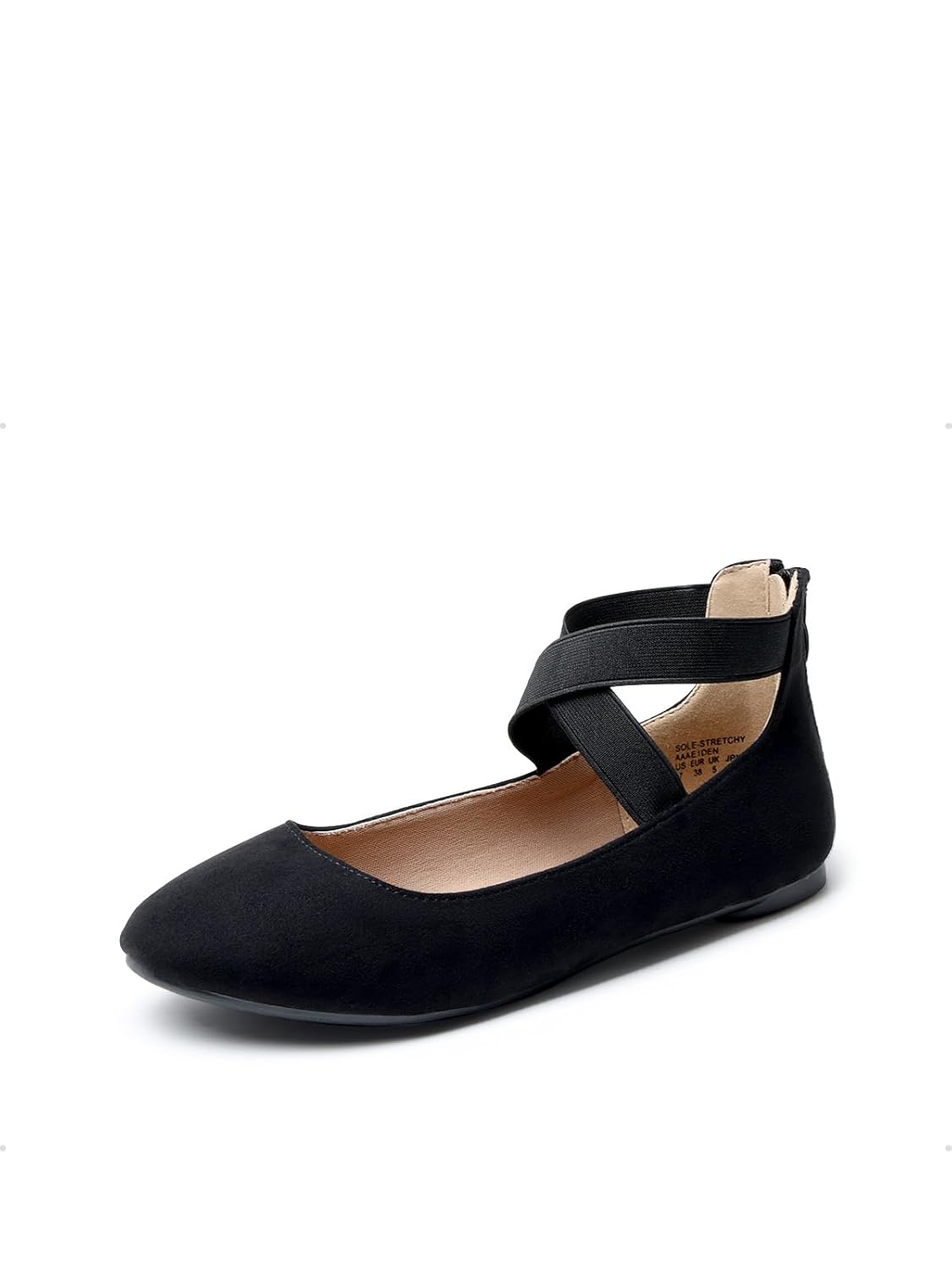 DREAM PAIRS Womens Comfortable Fashion Elastic Ankle Straps Flats Shoes