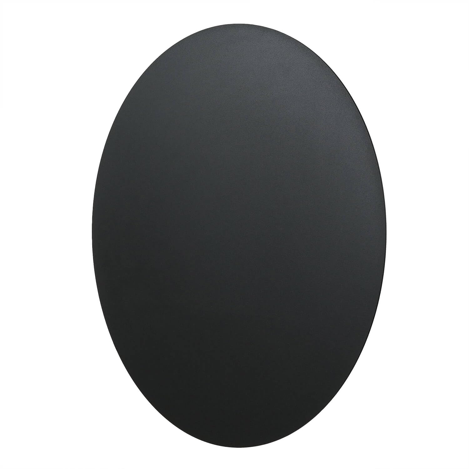 Wandlampe Metall rund Ø 40 cm Modern flach Schwarz indirektes Licht Wohnzimmer Flur Wandleuchte