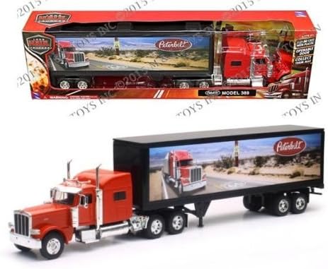 Camion 1/32ème PETERBILT 389 remorque plate avec eolienne et grue Camion 1/32ème PETERBILT 389 remorque plate avec eolienne et grue