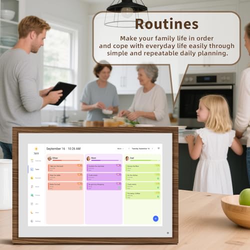 undefined 10.1 Inch Digital Calendar Chore Chart with Touchscreen - Full HD Interactive Display, Wall & Desk Mountable Family Planner, to-Do List & Meal Planner, Digital Picture Frame Gifts for Women Mom の商品画像 6