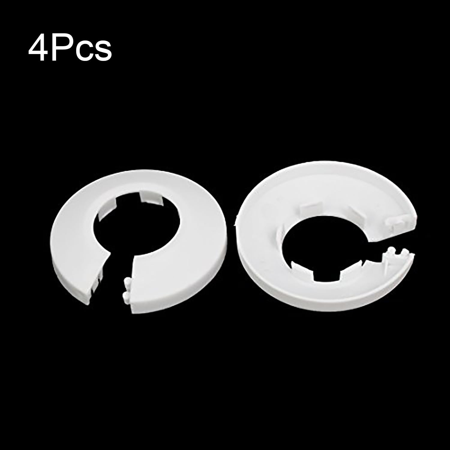 TOP-VIGOR 4pcs 26.5mm Pipe Cover Decoration, Click-in PP Plastic Escutcheon Pipe Collar for Water Pipe Drain Line - Image 3