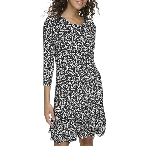Image of Tommy Hilfiger 3 /4 Sleeve Jersey Flounce Hem
