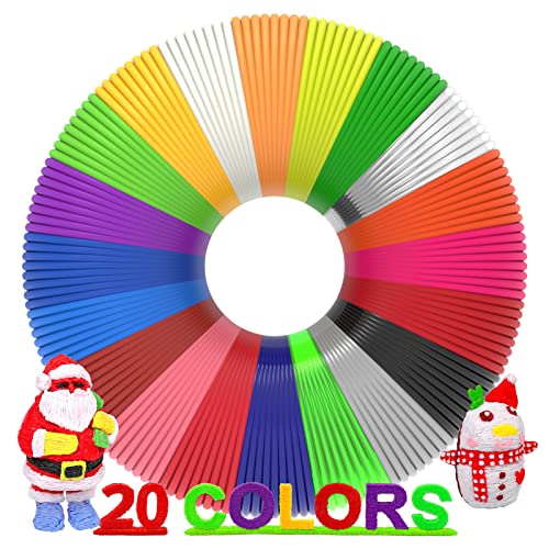 Caneta 3D com refis de filamento PLA – dikale 07A 【Versão mais recente】 Caneta 3D bônus 12 cores 30 pés PLA 250 estênceis eBooks para crianças adultos artes artesanato modelo faça você mesmo, sem