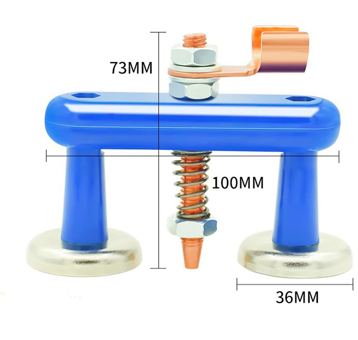 2 PCS Super Magnetic Welding Support Clip Strongly Fixed Grounding Head With Iron Absorption Welding Magnet Head Electric Welding Machine Grounding Clamp
