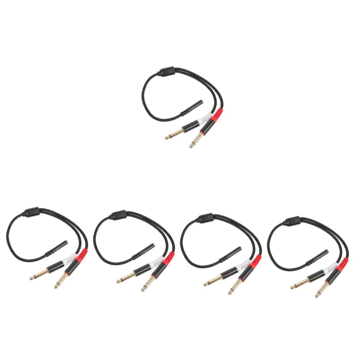 Uonlytech 5pezzi Audio Splitter Femmina Doppio Maschio Adattatore Audio Per Mixer e Chitarra Cavo Flessibile e Resistente Per Studi Di Registrazione e Sistemi Home Theater
