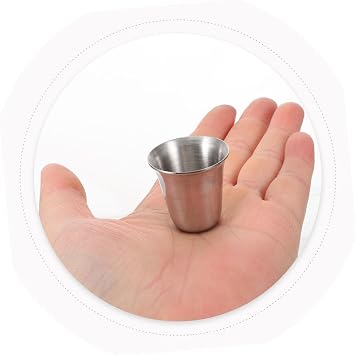 5pcs Portable Stainless Steel Communion Cups Stackable Religious Drinking Cups for Church Use and Stainless Steel Design