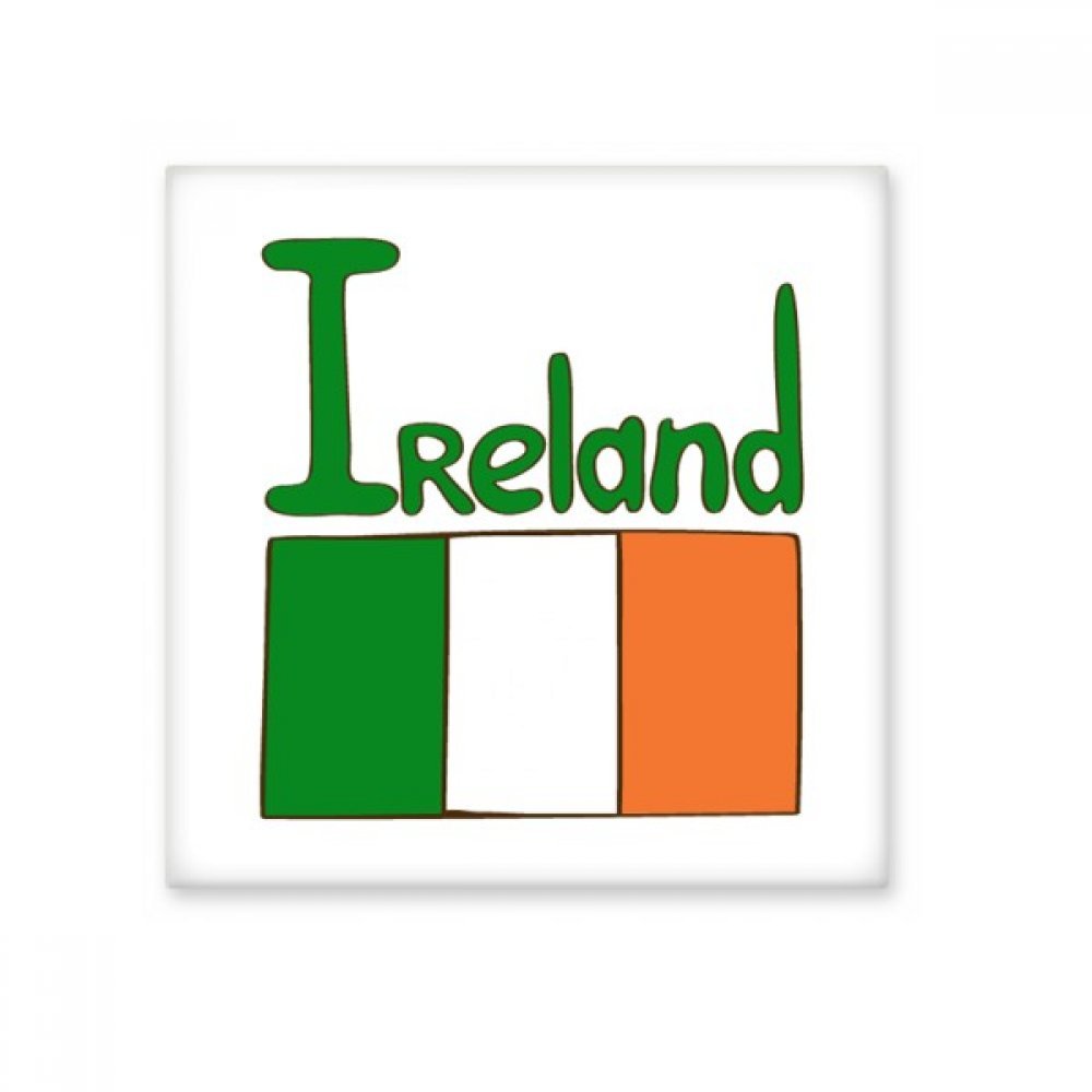 Carreaux de céramique artisanaux motif drapeau Irlande DIYthinker vert brillant