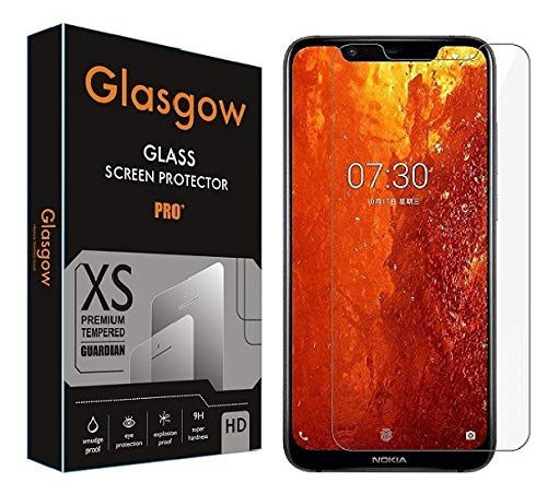 Glasgow Premium Tempered Glass Screen Protector for Nokia 8.1 [flexible] [Gorilla] Bubble Free Installation [Screatch proof] [Guard] (B082DFKBCX) Amazon Price History, Amazon Price Tracker