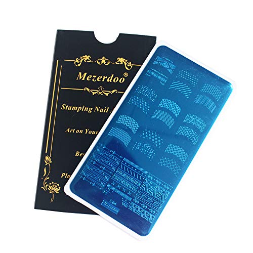 8Pcs Elephant Diamond Nail Stamping Plates Cartoon Animals Geometric Symbol Texture Lace Floral Nail Stamp Plate Ethnic Template Rectangle Nail Art Image Plate #TOP3