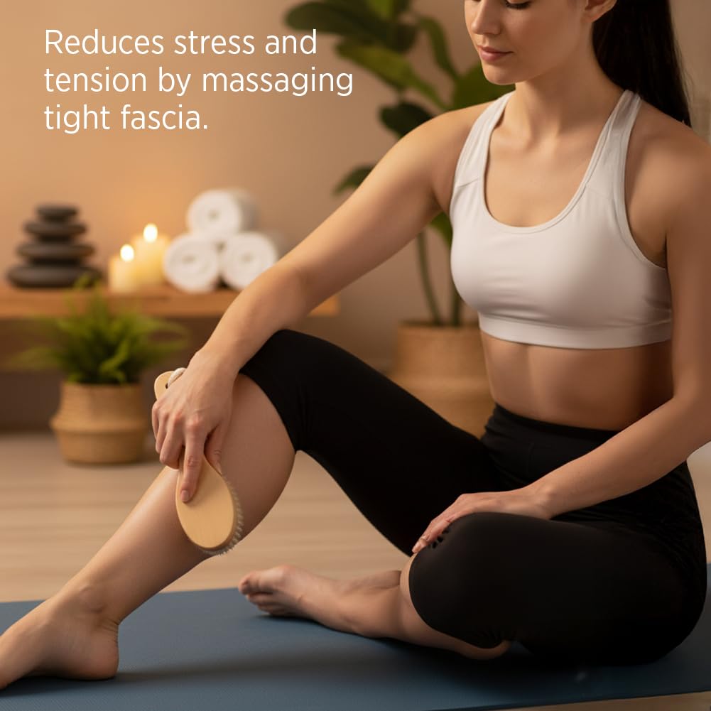Tiger Tail Therapeutische Trockenbürste für Körper - Inklusive Tragetasche - Peelingbürste für Lymphmassage, Cellulite-Aussehen, Hautverjüngung, Entfernung abgestorbener Hautzellen / Detox,