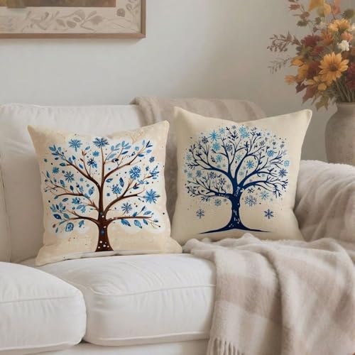 Housse coussin 65x65cm lin vintage décoratif avec zip invisible