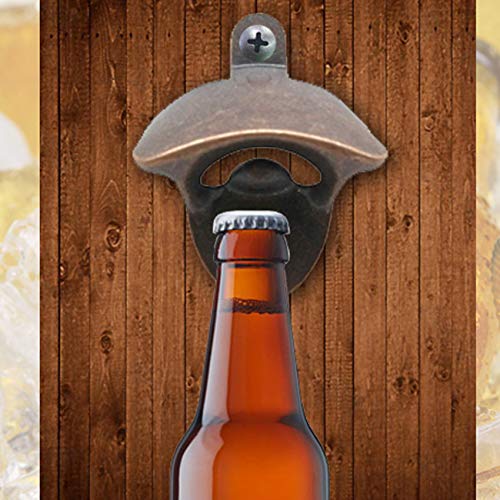 Ronyoung 12Pcs Wall Mounted Bottle Opener Vintage Beer Bottle Opener Suitable For Bars Ktv Hotels Homes (Red Bronze) #TOP3