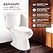 Alphabath 17“ Comfort Height Toilet with Soft close seat, Two piece Toilets for Bathroom, Nano Self-Cleaning Glaze, 1.01 GPF Powerful Single Flush, Easy to Clean & Install, ADA Height, 12