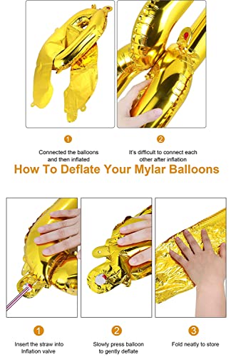 25 Pcs 16 Inch Foil Chain Balloons,Jumbo Chain Balloons For 80S 90S Hip Hop Retro Theme Birthdays,Weddings Graduations Party Supplies,Giant Balloon Chain #TOP3