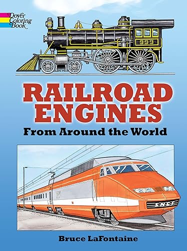 Railroad Engines from Around the World Coloring Book (Dover Planes Trains Automobiles Coloring)