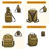 HUNTVP Sac Bandoulière Sac de Poitrine, Sacoche Tactique Militaire Molle Sac de Poitrine Multifonction pour Sport Chasse Cyclisme Camping Excursion Randonnée(Type1-marron) #2
