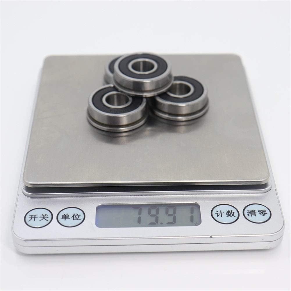 TMP1105 Flange Ball Bearings F6000RS Flange Bearing 10x26x8mm ABEC-1 Flanged F6000 RS 2RS 6000RS Ball Bearings 4PCS (Size : 4PC)