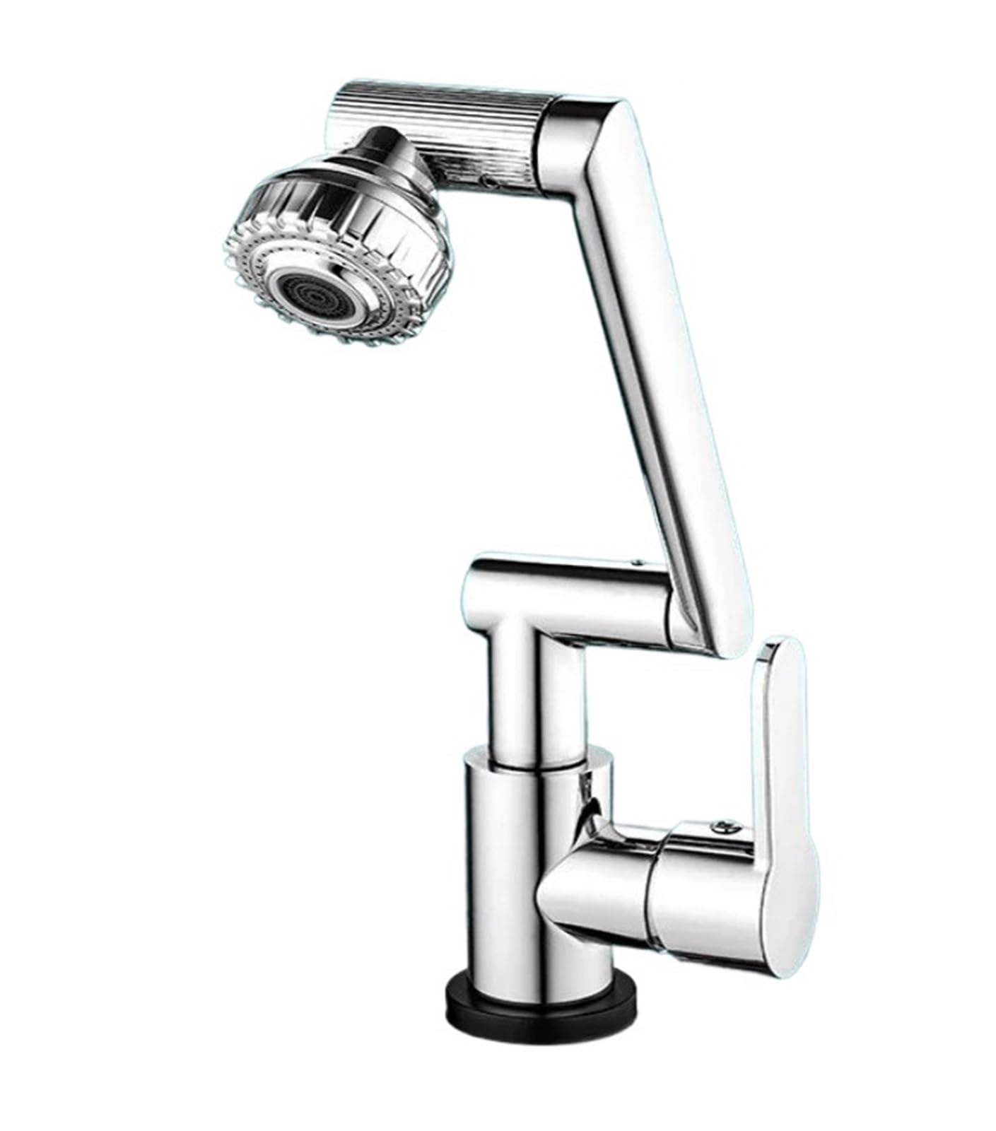 Soywim Silver Hot And Cold Water Faucet, Kitchen Bathroom Mechanical Arm Universal Washbasin Washstand Basin,High-Pressure Resistant(Silver)