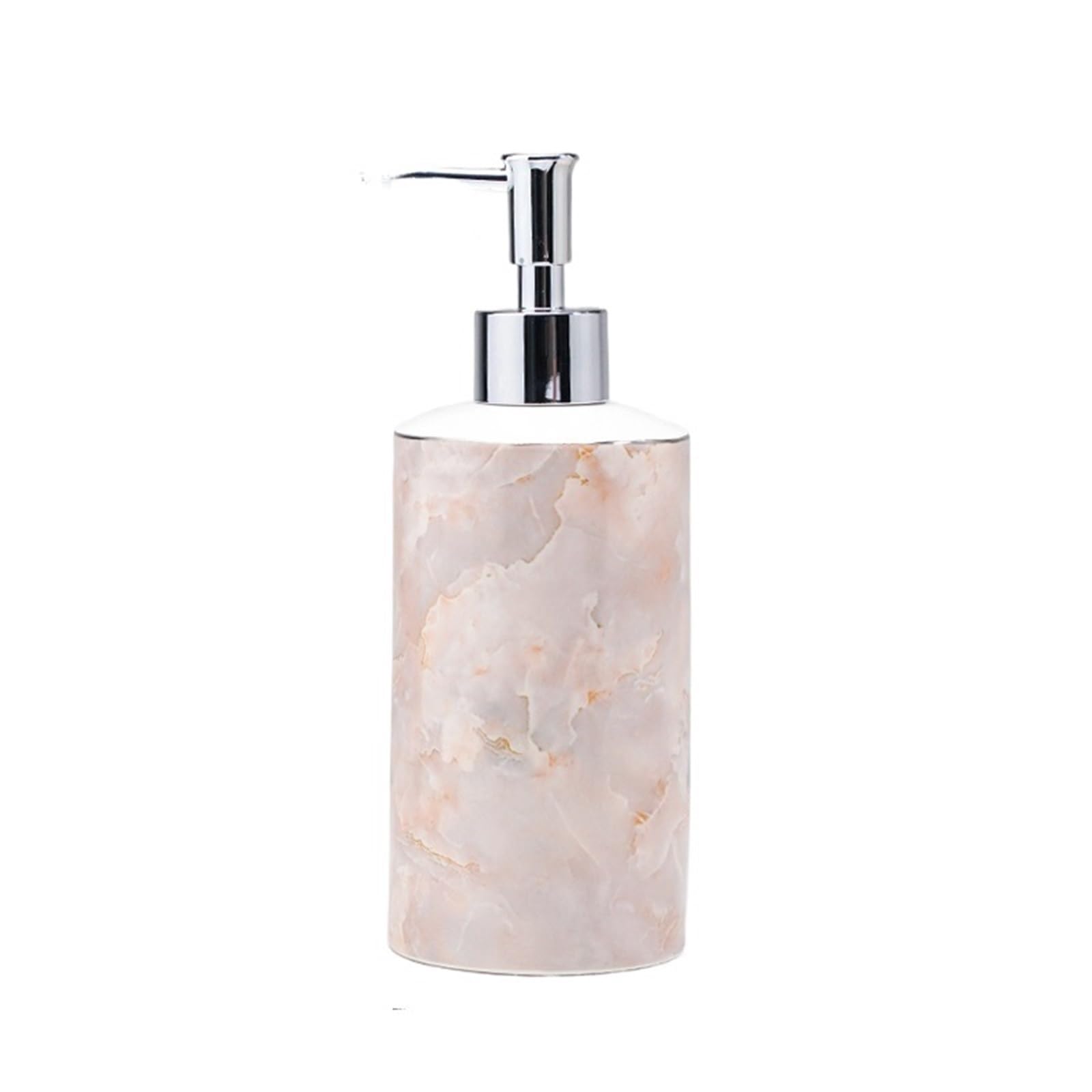 Lotion Dispenser Light Luxury Ceramic 450ml Soap Dispenser Shower Gel Laundry Press Pump Bottle(Pink)