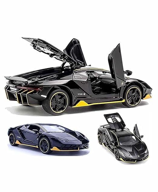 THE VOILA COMPANY Scale Model Vehicles for Lamborghini Sian car Model Metal Super Racing acousto-Optic Collection Toy car 1:32(Random Color)