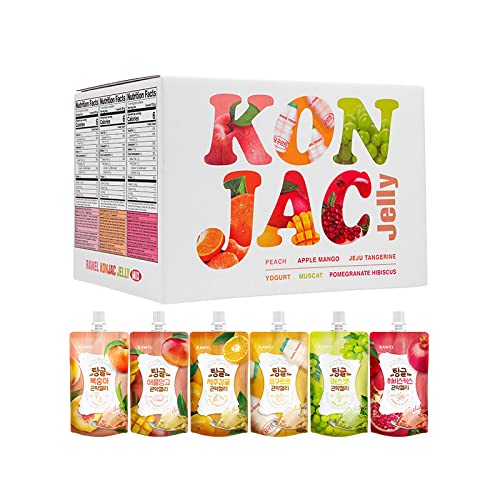 Rawel Thingle Delicous Konjac Jelly Renewed Mix Package / 130ml x 18packs (MIX) / 6 Calories per pouch/Sugar Free/Low Calories/Fruit Flavor Jelly with low carb/Drinkable Zero Sugar Jelly Dessert