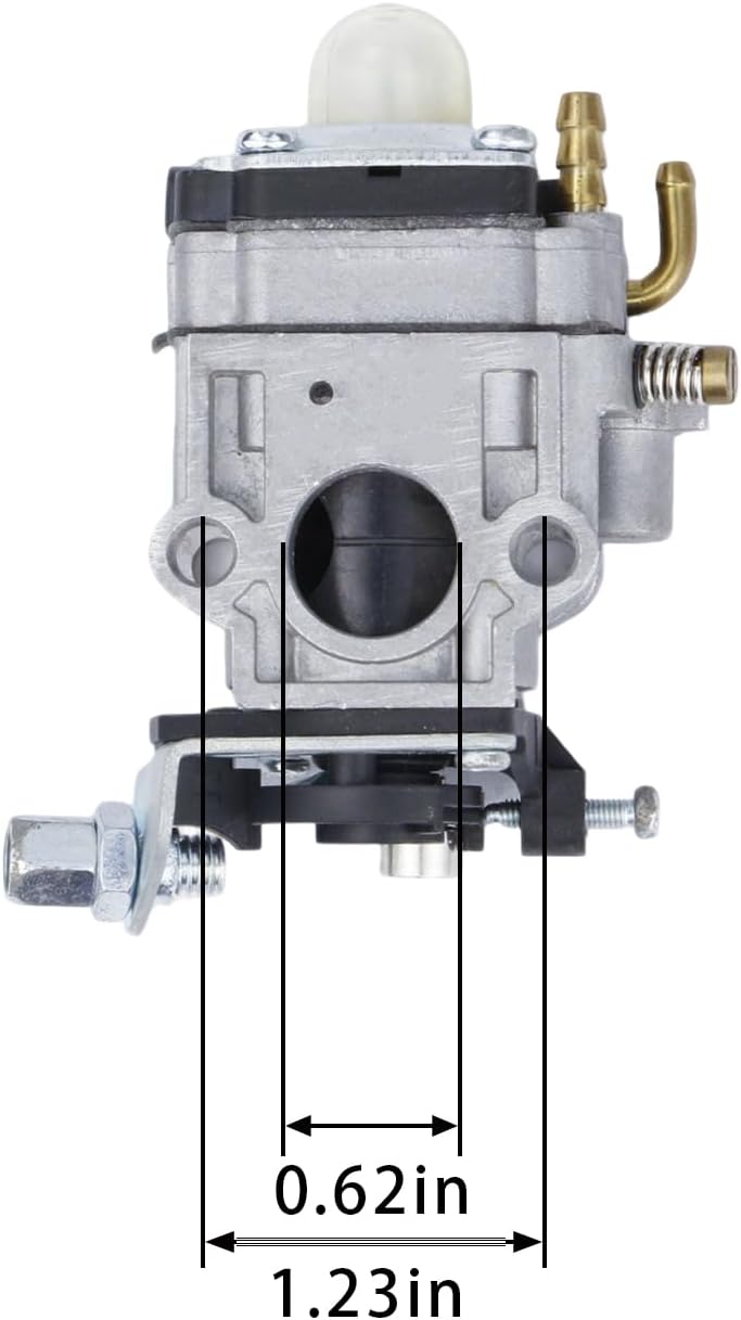 E43 300486 Carburetor for Earthquake MC43 Auger Tiller Parts E43CE E43WC Auger Drill MC43 MC43CE MC43E MC43ECE MC43RCE Tiller Cultivator Carb w 3004156 Air Filter