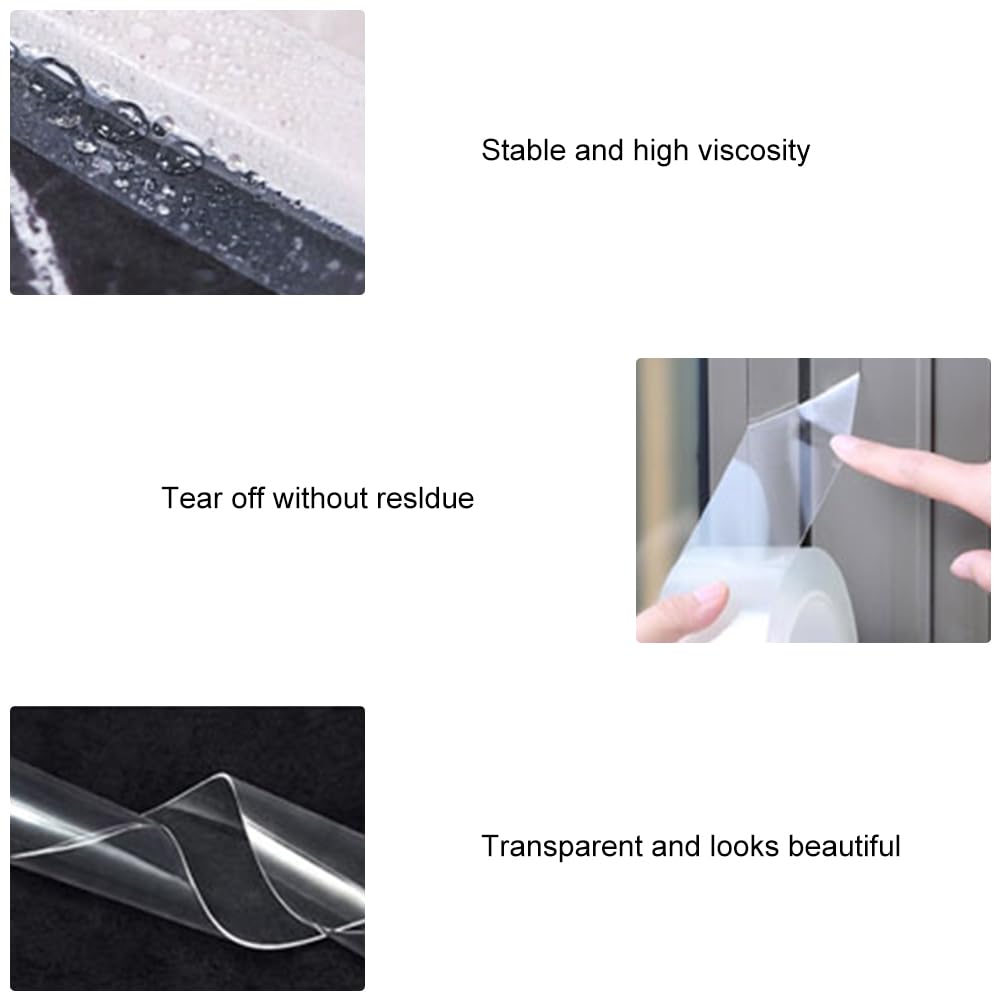 Nastro Sigillante per L'isolamento Di Porte E Finestre,5cmx10m Nastro Sigillante Impermeabile Isolante per Finestre,Striscia Di Tenuta Autoadesiva Impermeabile,Trasparente Nastro Sigillante