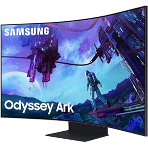 SAMSUNG 55″ Odyssey Ark 2nd Gen 4K UHD 1000R Curved Gaming Monitor, 165Hz, 1ms, 4 Input Multi View, Quantum Mini-LED, AMD FreeSync Premium Pro, HDR 10+, Height Adjustable Screen, LS55CG970NNXGO, 2023