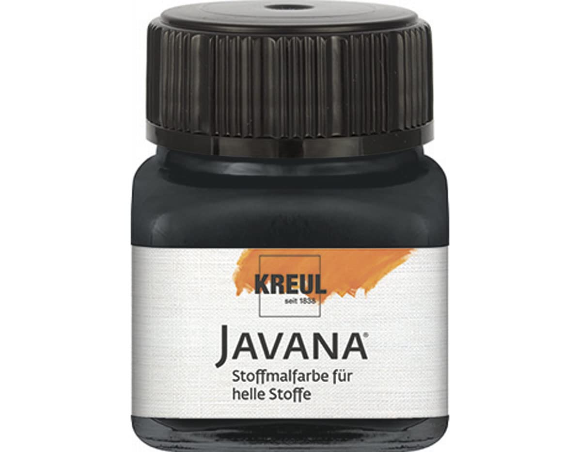 KREUL 90910 - Pintura para textil translúcida negro 20ml. JAVANA TEX
