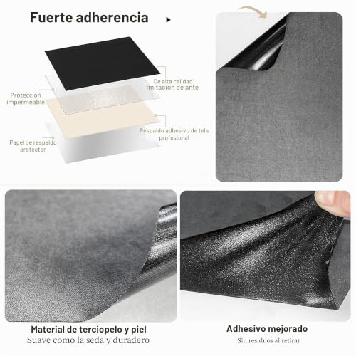 Miniatura 3 de Parche Autoadhesivo De Tela, 6 Parches De Microfibra De 20 X 30 Cm, Parches De Reparación De Tela Autoadhesivos, Parches De Reparación De Terciopelo Para Sofá, Asientos De Coche, Ropa Negro