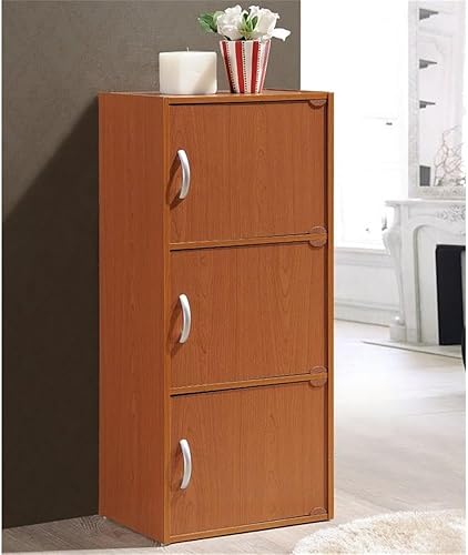 Miniatura 7 de Pemberly Row Estantería de 3 estantes y 3 puertas en color negro