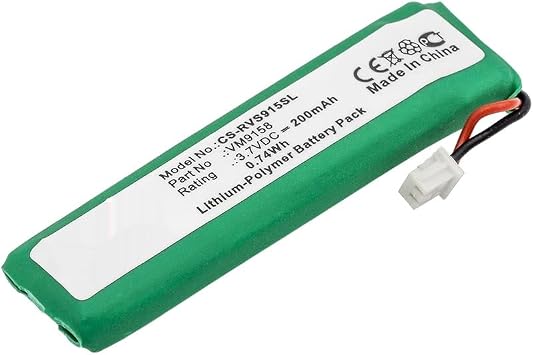 200mAh Battery Replacement for 02-DSKSYS-D 05-TBLMICEX-OM-11 06-XLRMIC-BLK-11 Solo Executive xTag 05-TBLMICEX-DR-11 01-EXEMICEX-BLK-11 Solo Field Solo VM9158 07-SOLOMICBATTERY 3.7V