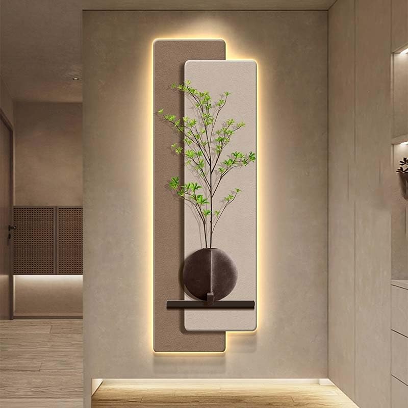 Art mural LED 3D paysage pour sublimer un mur vide de salon moderne