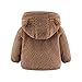 uhnmki Baby Girls Boys Winter Coats Toddler Warm Fleece Hooded Jackets Newborn Baby Girl Clothes Cute (Coffee, 6-12 Months)
