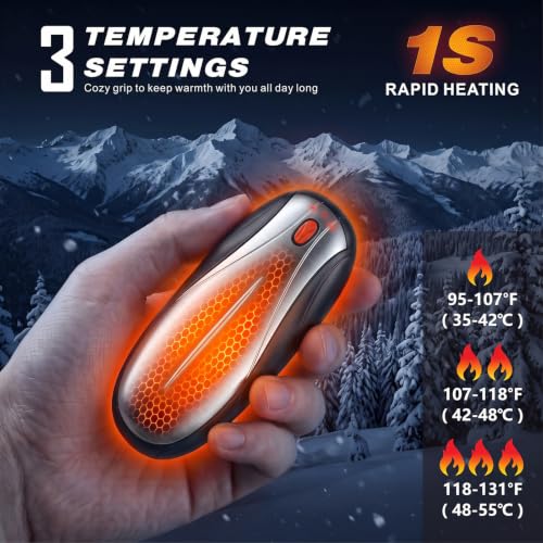 2-Pack xumemall 14000mAh Rechargeable Hand Warmers w/ Charging Case (5 colors) - image 5