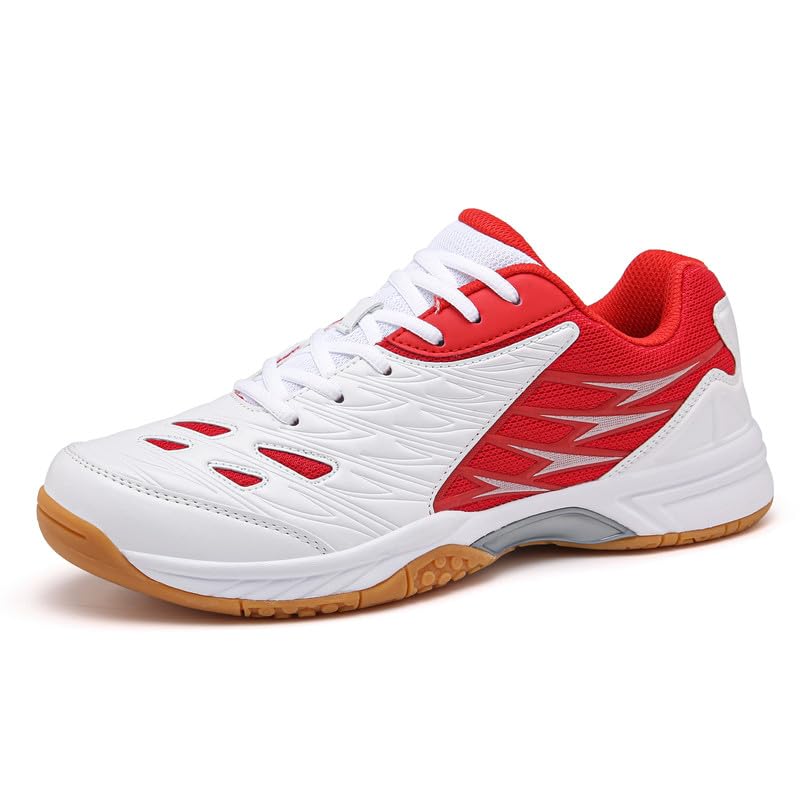 Tennis Shoes Lightweight Pickleball All Court Shoes Indoor Outdoor Badminton Sneaker with Arch Support Court Training Red3
