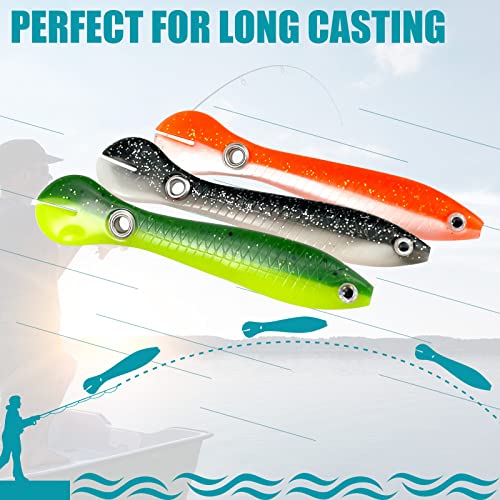 Soft Bionic Fishing Lure, Soft Plastic Fishing Lures, Bass Fishing Bait, Freshwater Top Water Saltwater Fishing Lures, Swim Baits For Bass Fishing, Bass Lures - 10 Pcs #TOP3
