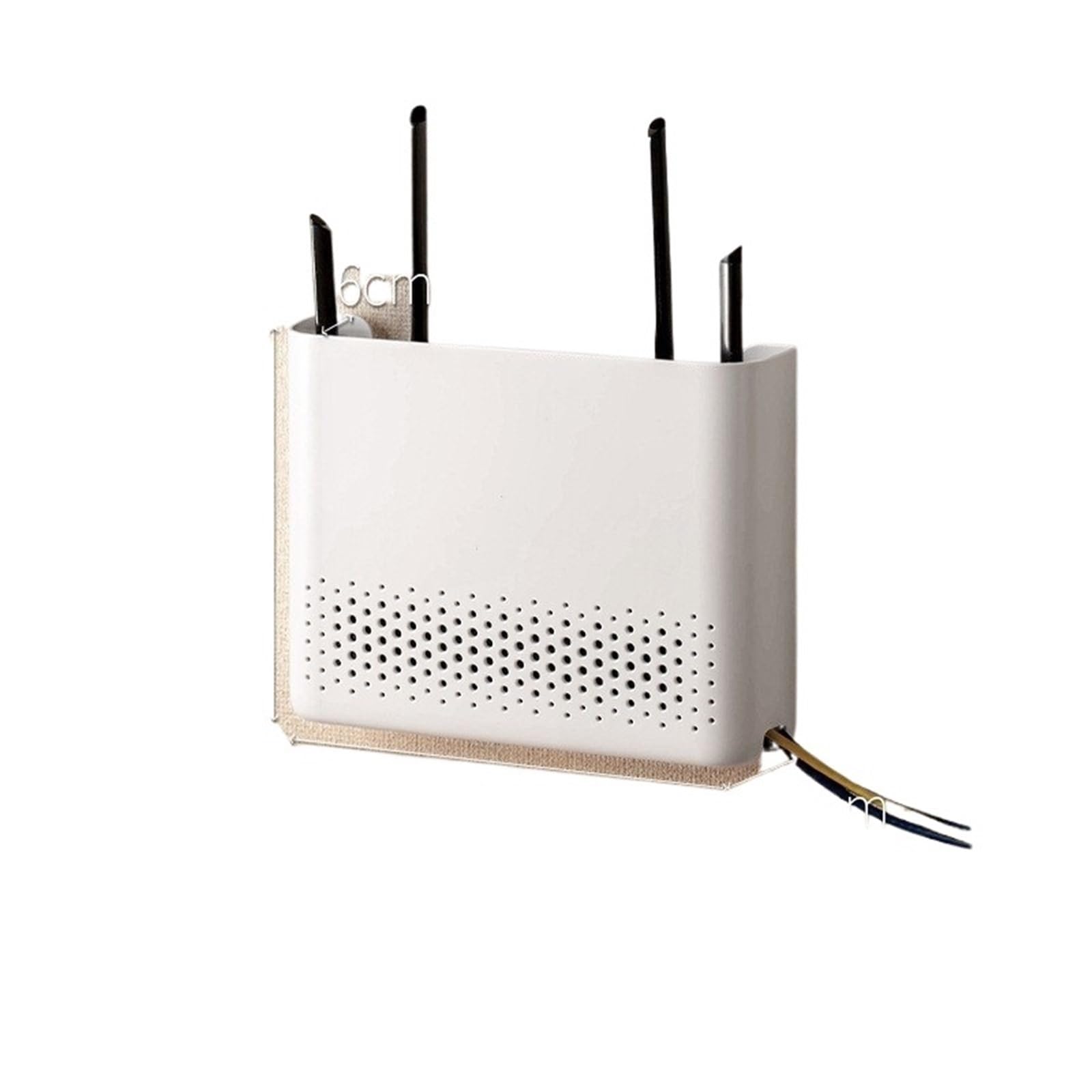 Router Schrank Aufbewahrungsbox for WLAN-Router ohne Bohren, Wandaufhängung for den WLAN-Halter und das Regal im Wohnzimmer(L)